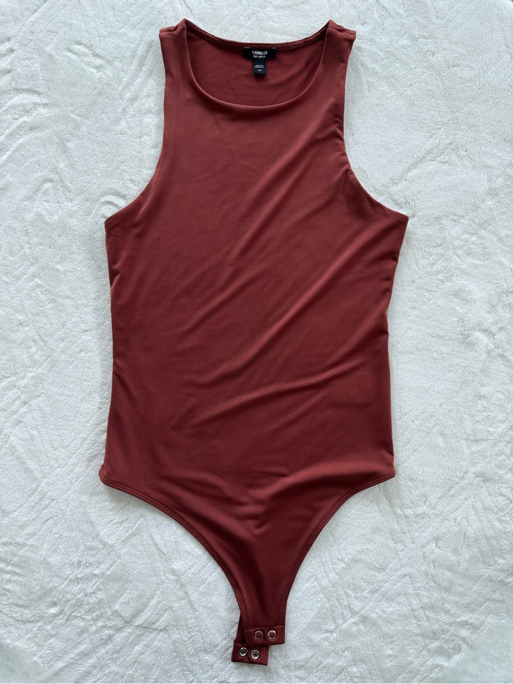 Express Rust Color Sleeveless Bodysuit